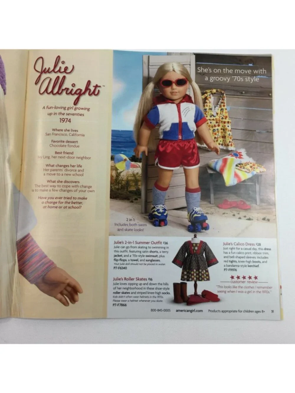 American Girl AG Catalog 25 Years July 2011 My Kanani Julie Molly Doll